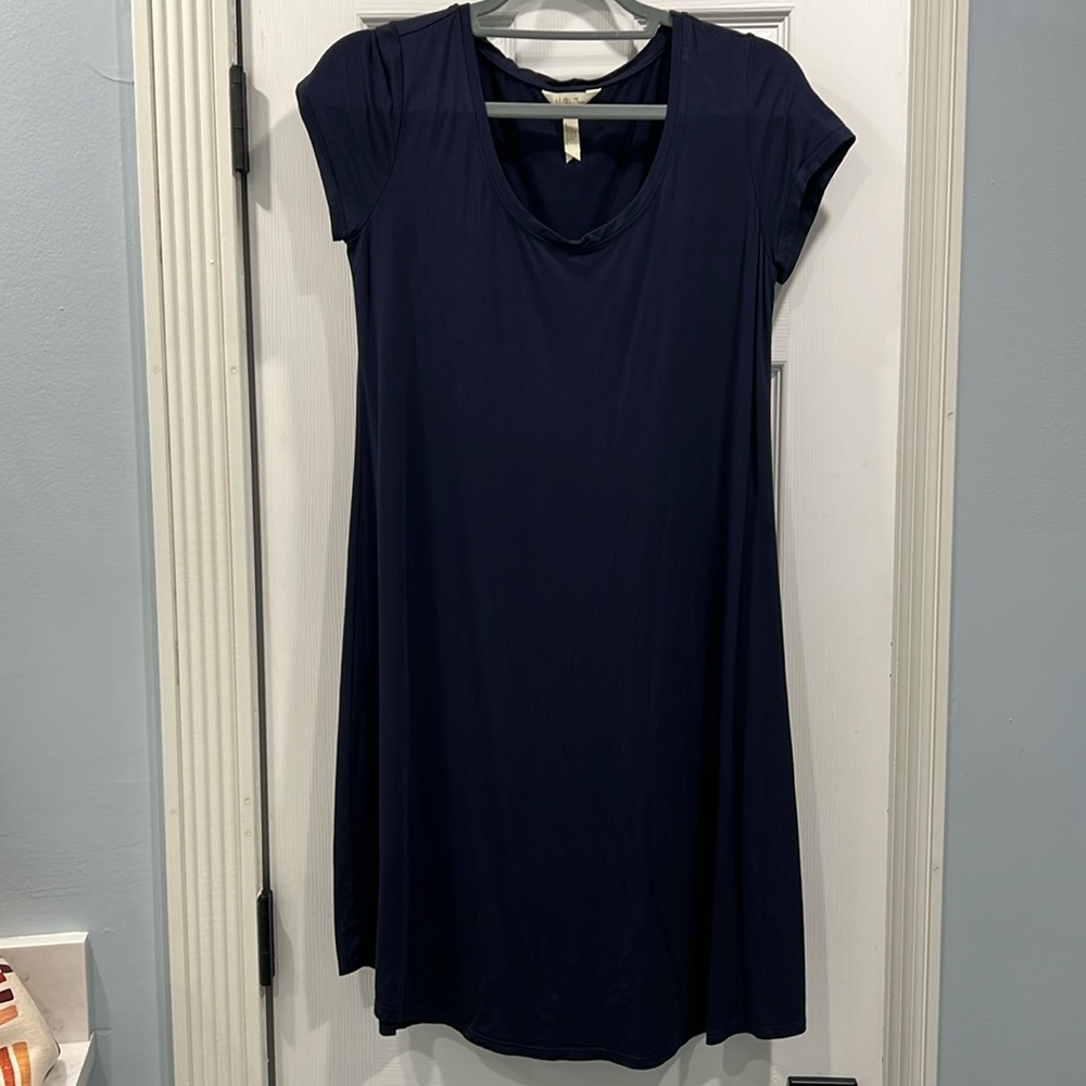 Matilda Jane Clothing Womens Navy Tshirt Dress Cap Sleeve size Small